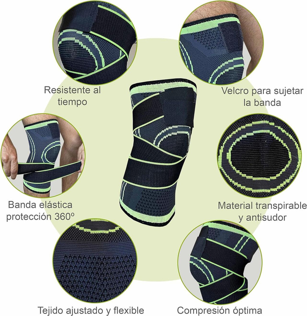 Rodillera de compresión ajustable