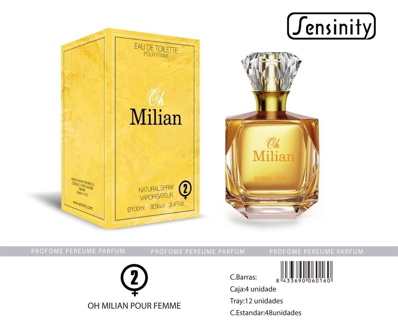 Perfume Eau de Toilette Milian pour Femme 100 ml